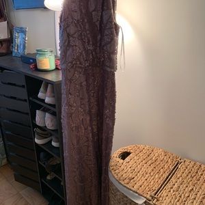 Donna Morgan sequin wedding gown